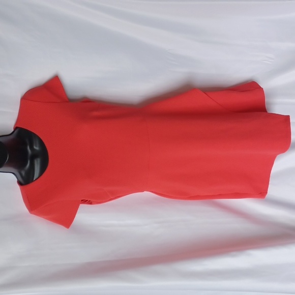 Bebe Pink/Coral Textured Dress, lined - Picture 1 of 8